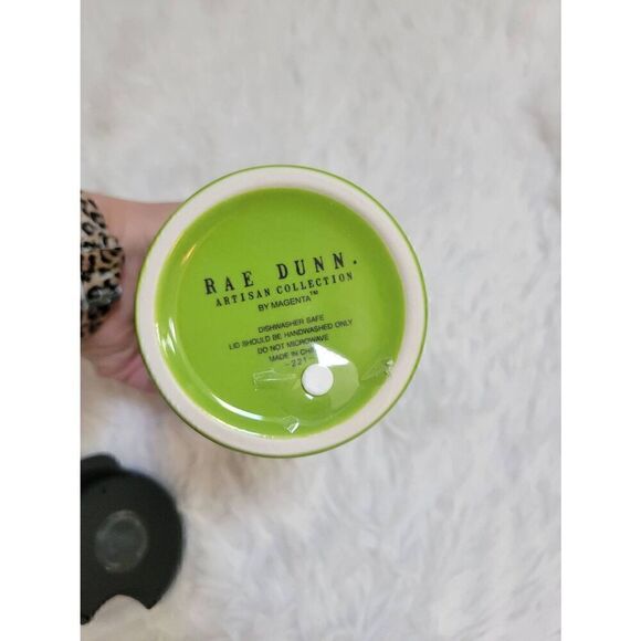 Rae Dunn Ceramic Travel Mug "SWAMP SANGRIA" New - Picture 4 of 8